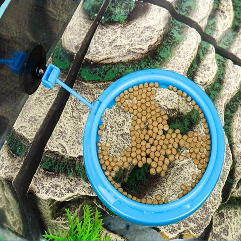 Foot Rings Tank Aquarium Feeding Ring Fish Tank Station Floating Food Tray Square Circ