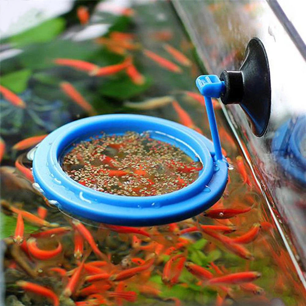 Aquarium Feeding Ring Fish Tank Station Floating Food Tray  Square Circle