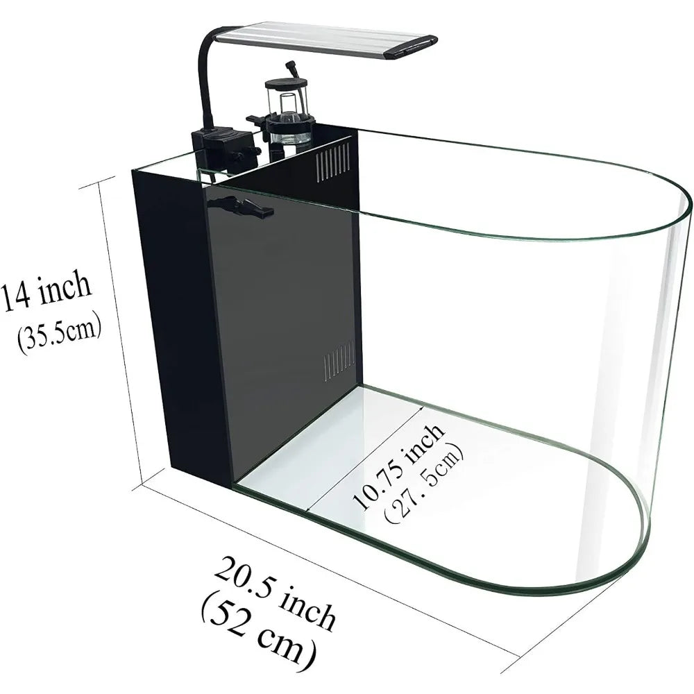 12 Gallon Saltwater Aquarium Full Bullnose Shape