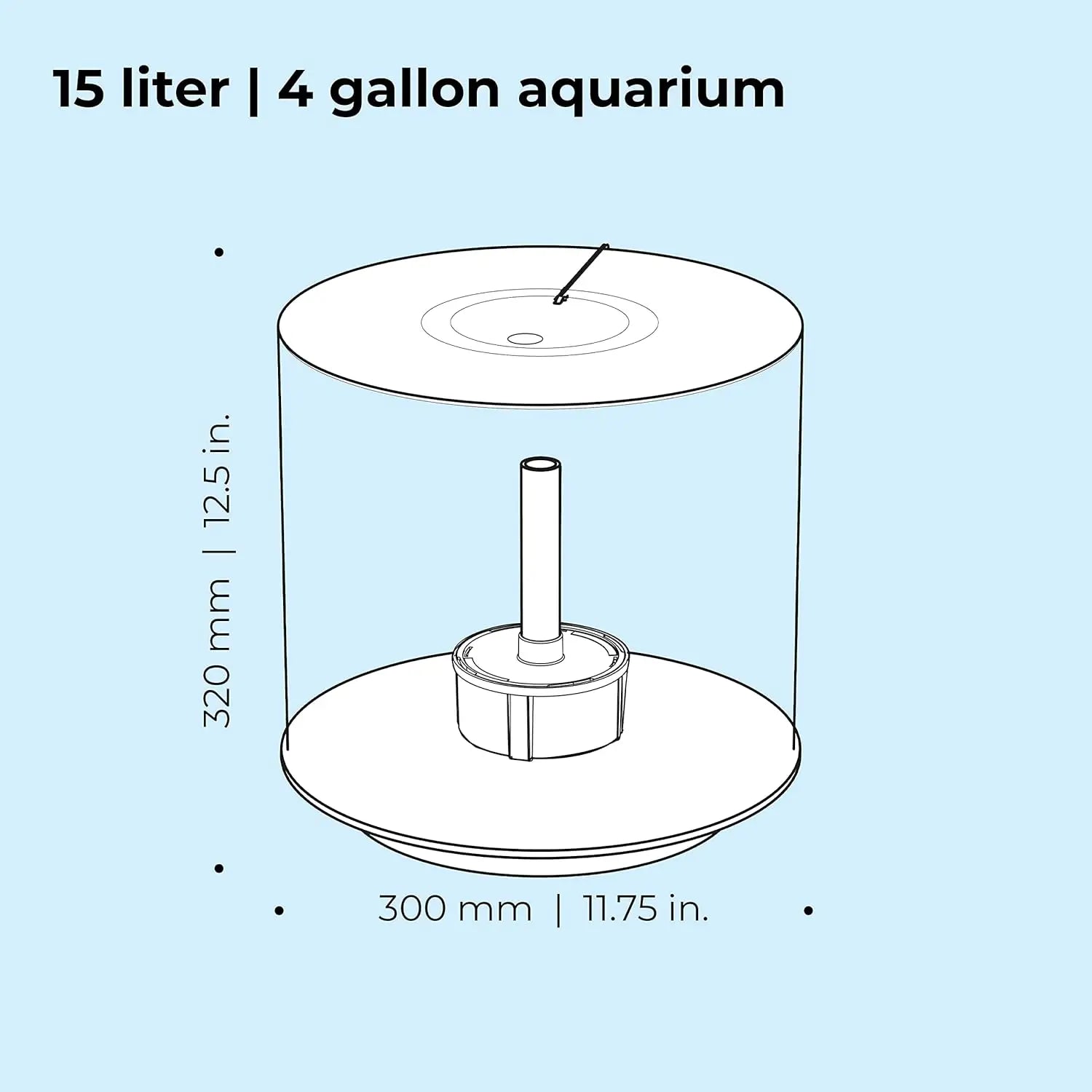 Tube 15 Aquarium with MCR light