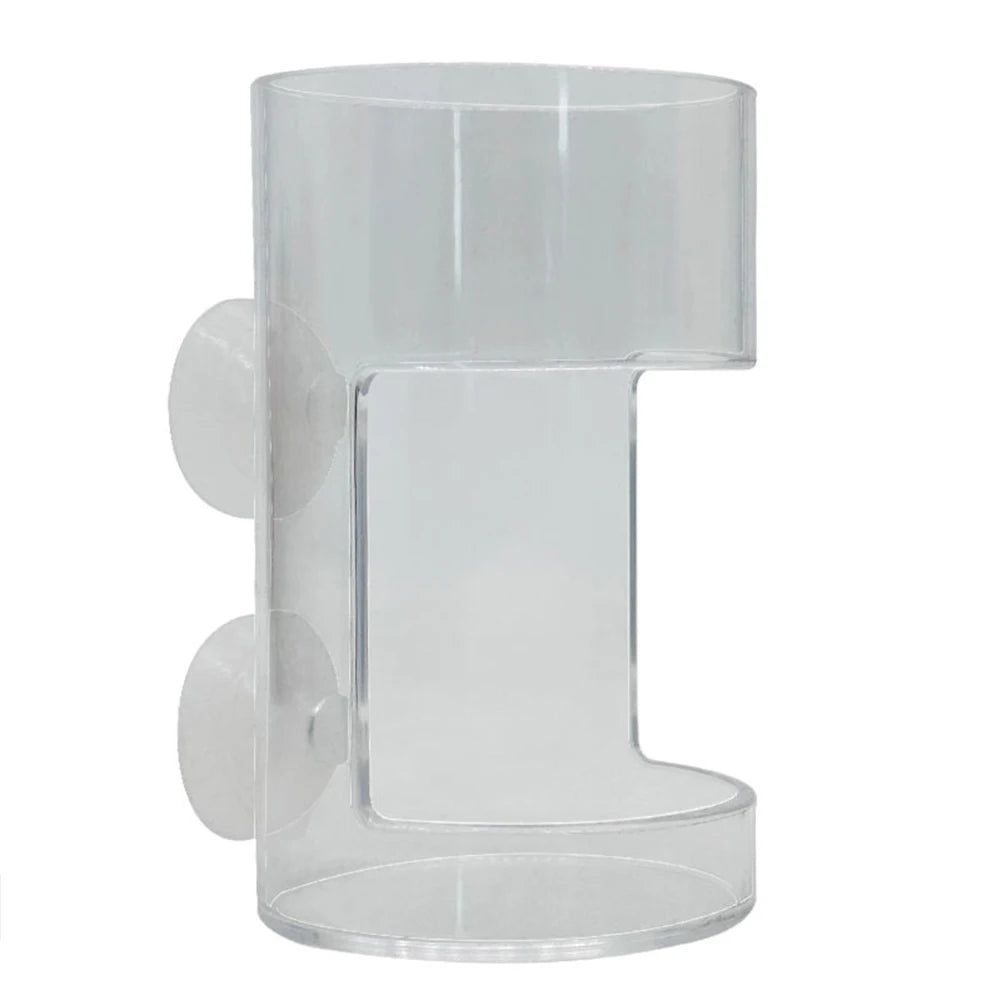 Aquarium Feeding Ring Floating Food Tray Feeder with Suction Cups Transparent