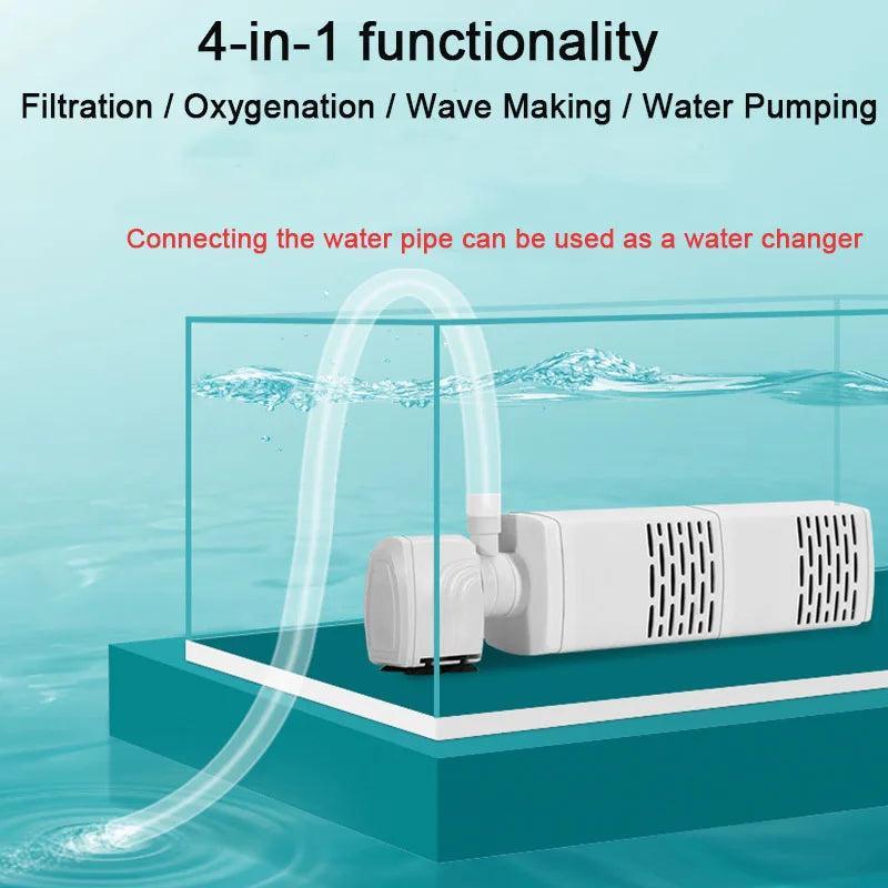 4 in 1 Aquarium Filter Pump Silent