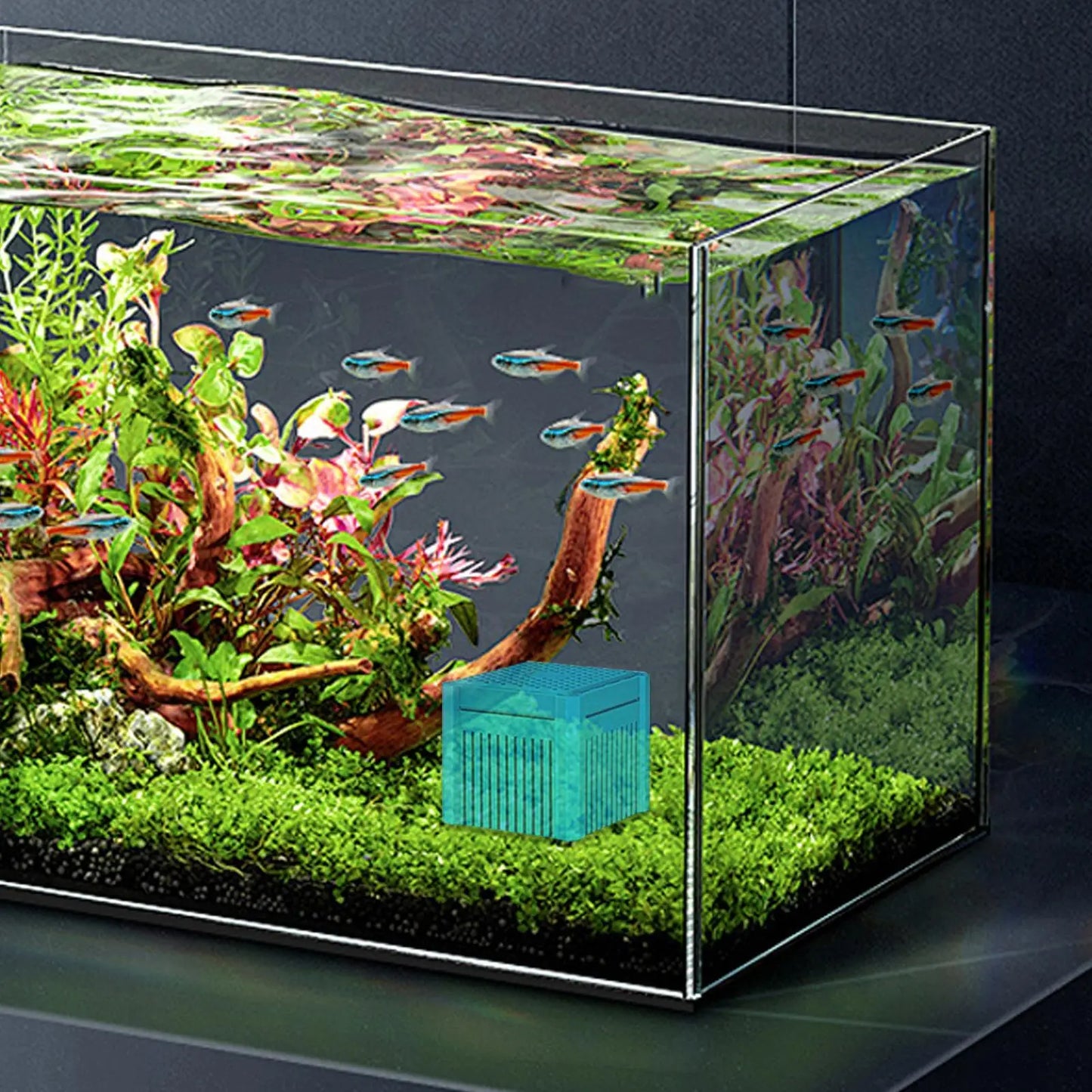 Aquarium water filter block